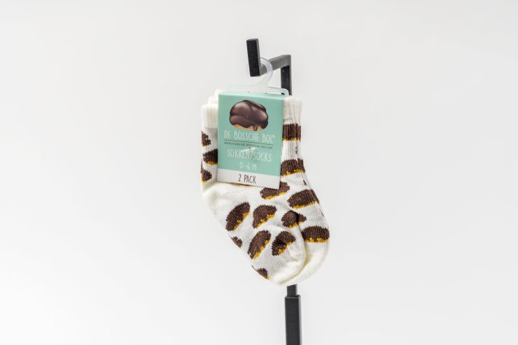 BABY SOKKEN BOSSCHE BOL - BABY SOKKEN  x2 WIT/WIT  0-6 MAANDEN