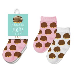 BABY SOKKEN BOSSCHE BOL - BABY SOKKEN x2 WIT/ROZE  0-6 MAANDEN