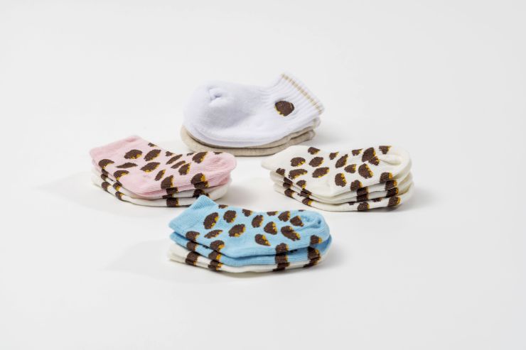 BABY SOKKEN BOSSCHE BOL - BABY SOKKEN x2 WIT/ROZE  0-6 MAANDEN